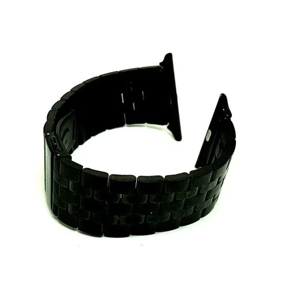 Vince Camuto Men's Apple Watch Band Black Stainless Steel 42/44/45mm
